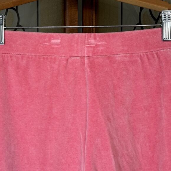 Talbots Petite Vintage Pink Velvet Drawstring Straight Leg Plants Size L - Picture 7 of 10